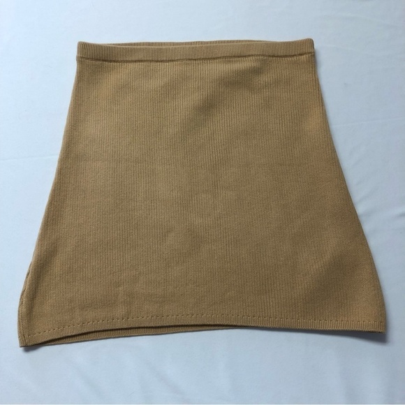 Aritzia Free People Gold Laurel Knitted Mini Skirt Size Small - Picture 4 of 9